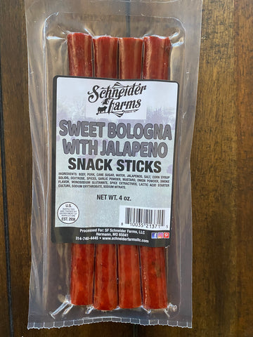 Sweet Bologna with Jalapeno Snack Sticks